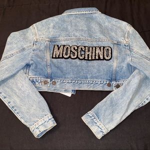 MOSCHINO X H&M CROPPED DENIM JACKET LIMITED